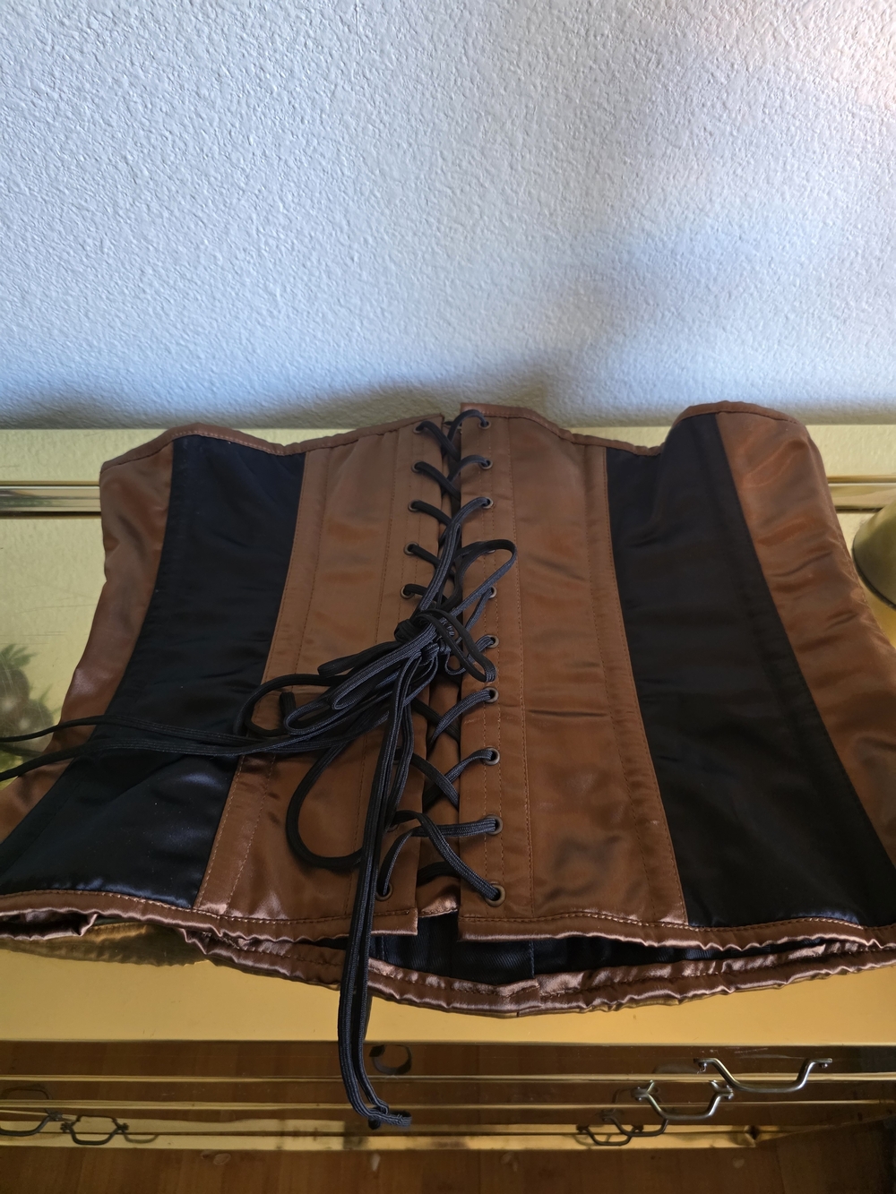 Womens Brown and Black Corset - Picture 8 of 11